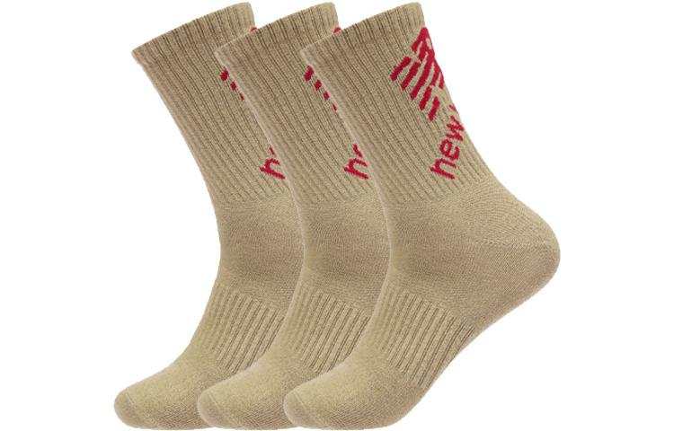 New Balance New Balance New Balance CNY Collection Crew Socks Men's 3 Pack Khaki