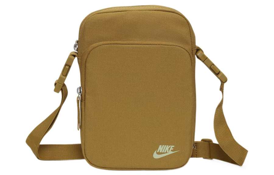 Nike Nike Heritage Nylon Cell Phone Pouch, Shoulder Bag, Crossbody Bag Unisex Khaki/Yellow
