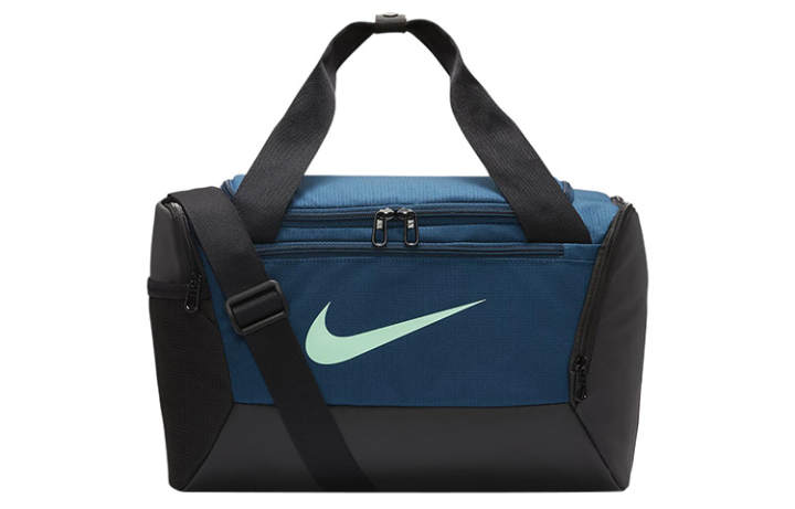 Nike Nike Polyester One Shoulder Crossbody Handheld Luggage Bag Gym Bag Unisex Blue Green