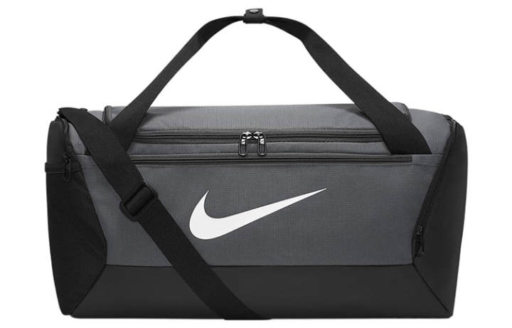 Nike Nike Brasilia Polyester One Shoulder Crossbody Handheld Luggage Bag Gym Bag Small Unisex Black Gray