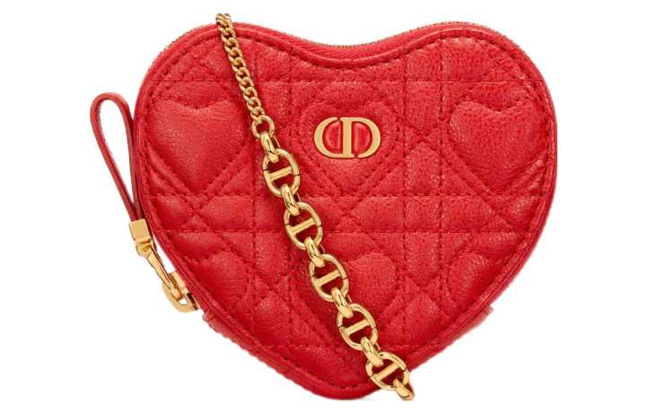 DIOR DIOR Caro Calfskin Handheld Shoulder Bag, Crossbody Bag Women's Red