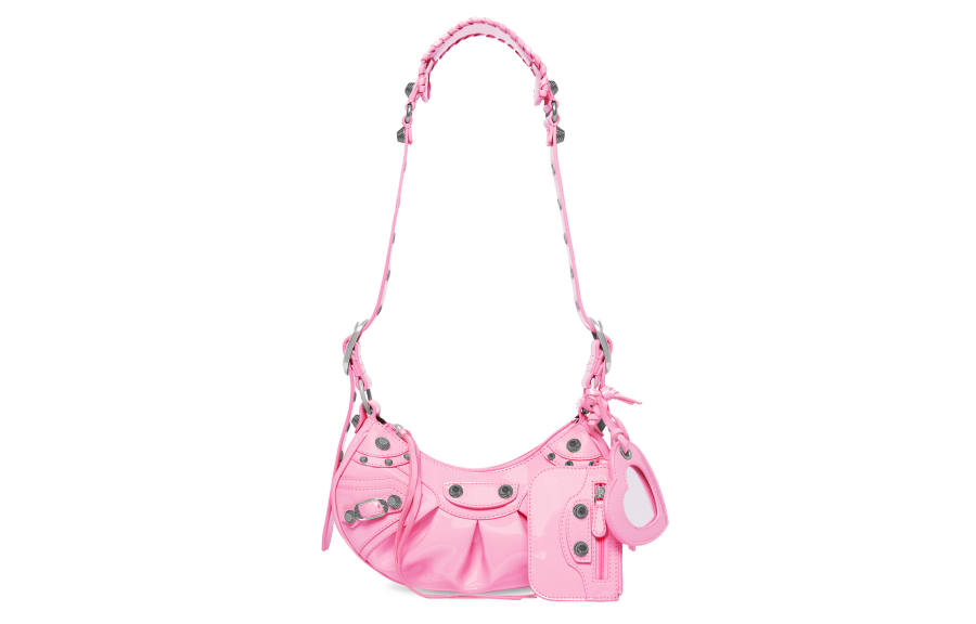 Balenciaga Le Cagole Shoulder Bag Xs Pink Patent
