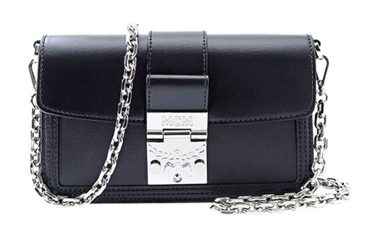 MCM Cow Leather Crossbody Bags Mini Women's Black