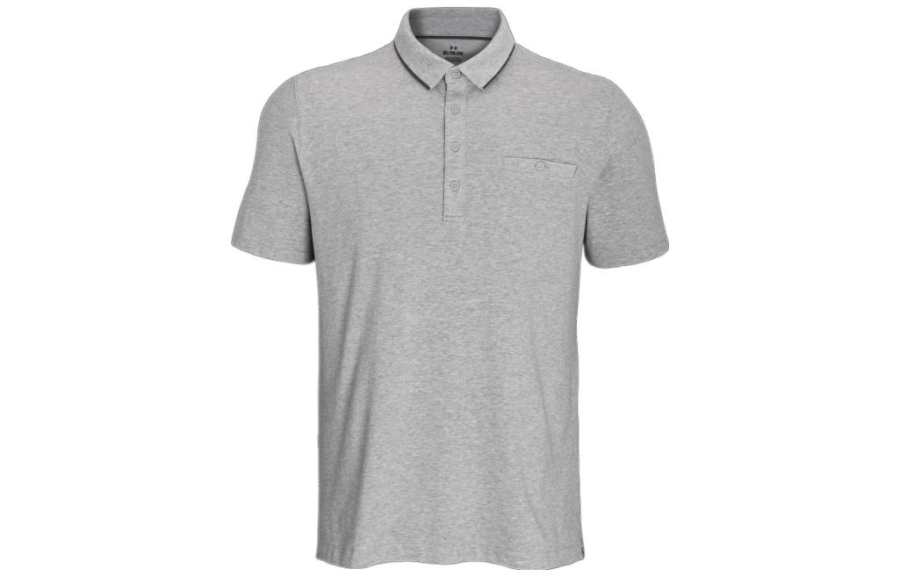 Under Armour Polo Shirts Men's Gray Polo Collar Moderate Straight Fit