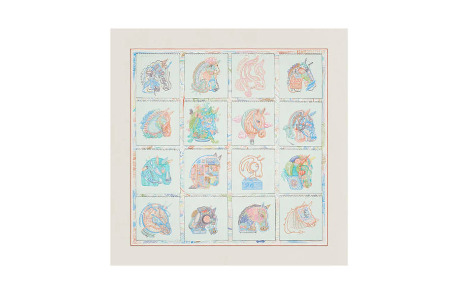 HERMES HERMES Chevaloscope Scarves Women's Green