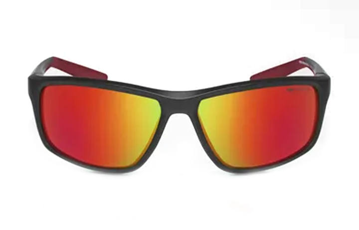 Nike Nike Plastic Frame Square Sunglass Unisex Black/Red