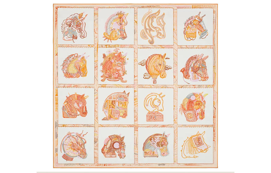 HERMES HERMES Chevaloscope Scarves Unisex