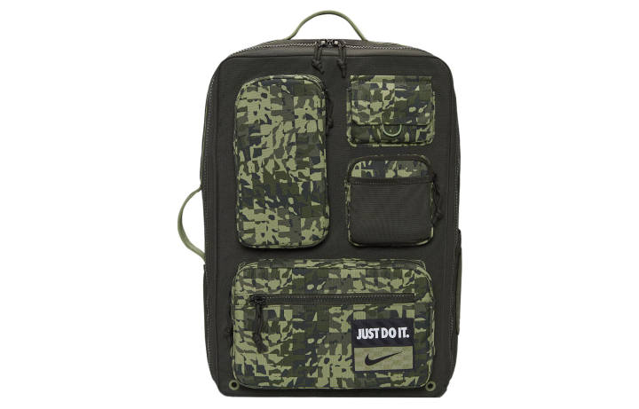 Nike Nike Polyester Backpack Regular Men's Green & Black
