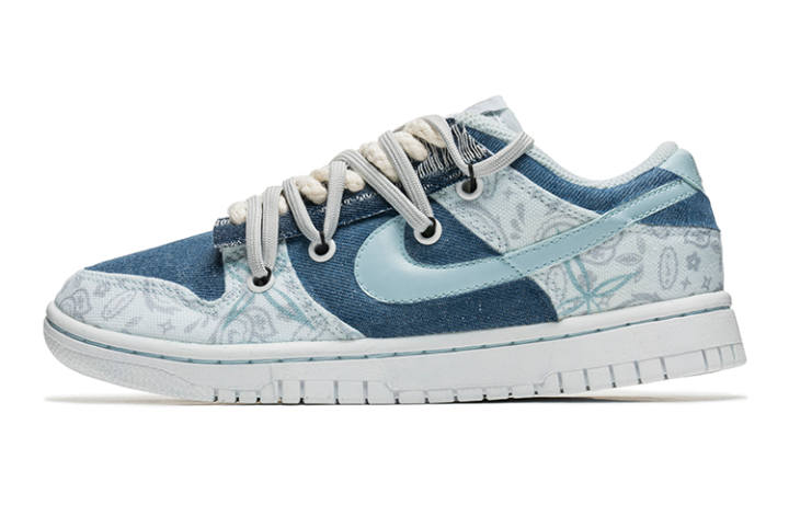 Nike Nike Dunk Low top Skateboard Shoes Women's Gray Blue