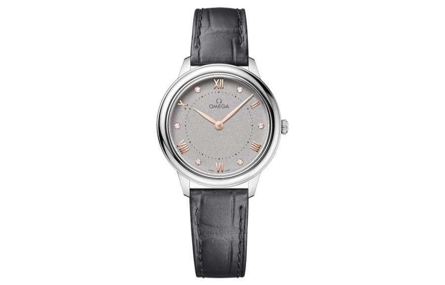 OMEGA Disc Fly Collection Elegant Quartz Movement 30m Waterproof Women's Watch 30mm Gray Dial