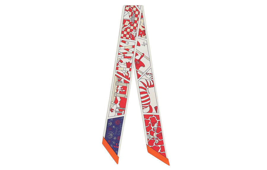 HERMES HERMES Silk Scarves Women's Red