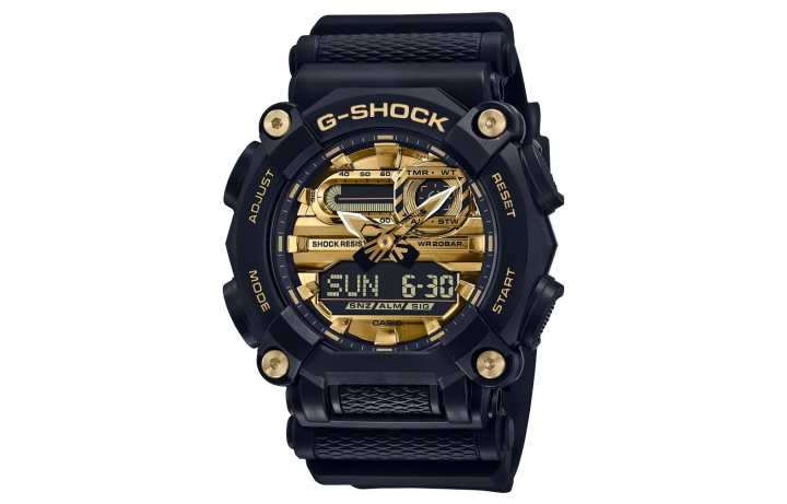 CASIO CASIO Men Liquid Crystal/Analog Dual Display Series 49.5mm Gold Watch GA-900AG-1ADR