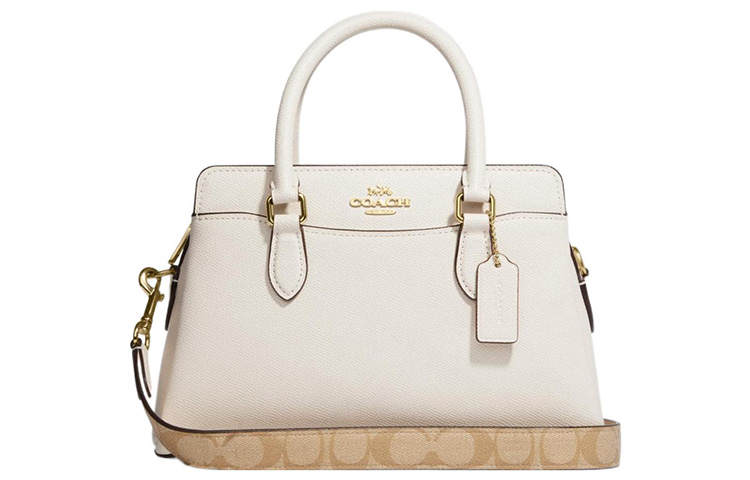 COACH Darcie PVC Handbag, Shoulder Bag, Crossbody Bag Mini Women's Chalk White