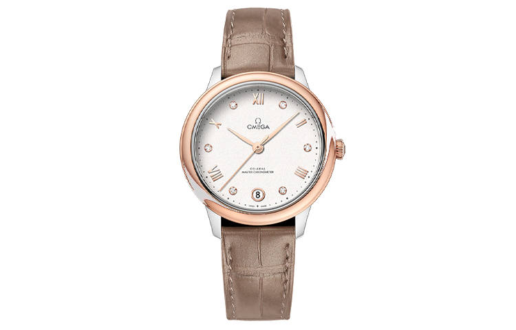 OMEGA Disc Fly Collection Elegant Automatic Mechanical Movement 30m Waterproof Women's Watch 34mm