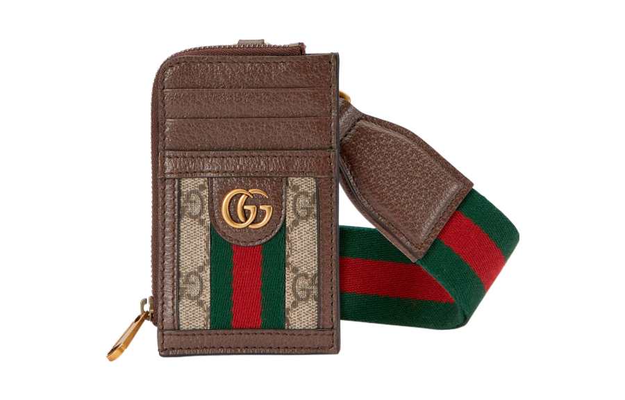 GUCCI Ophidia Canvas With Leather Shoulder Bag, Crossbody Bag, Card Holder, Wallet Men's Brown