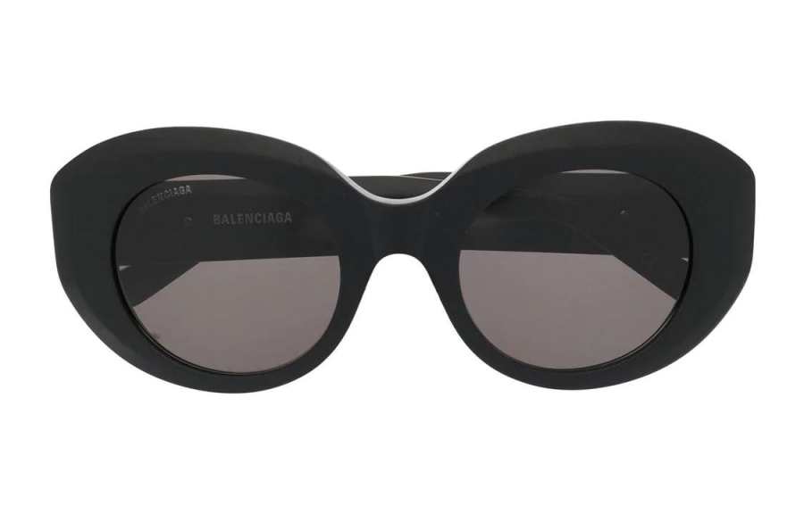 Balenciaga logo-plaque round-frame sunglasses