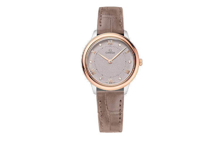 OMEGA Disc Fly Collection Elegant Quartz Movement 30m Waterproof Women's Watch 30mm Gray Dial