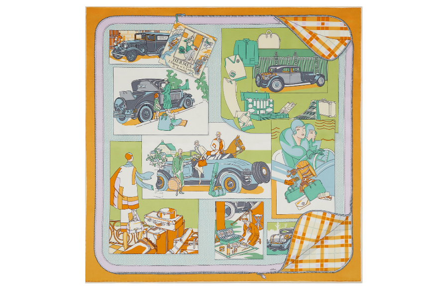 HERMES HERMES Scarves Women's Yellow