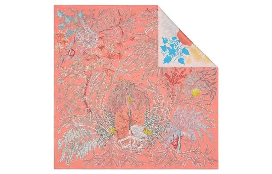 HERMES Le Jardin Des Peintres Silk Scarves Women's