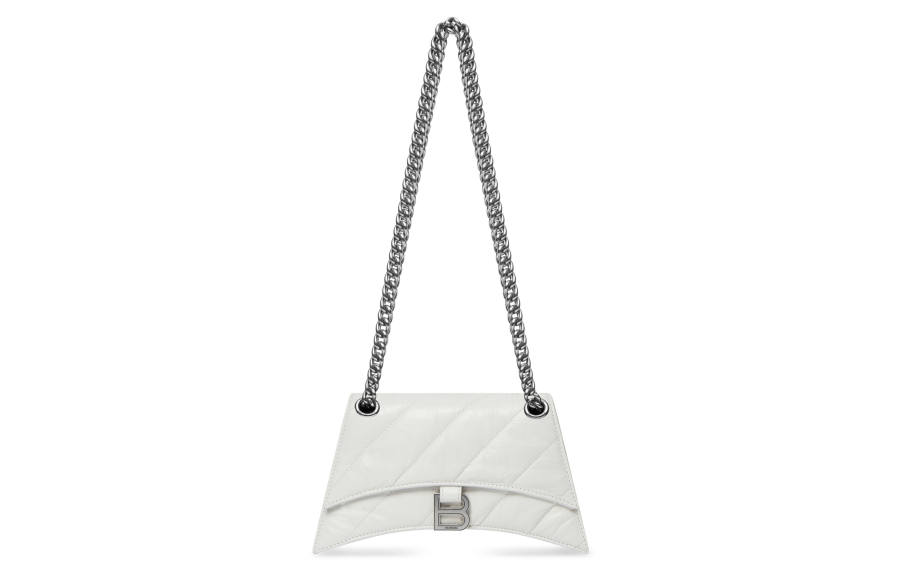 Balenciaga Women's Crush XS Chain Shoulder Bag White