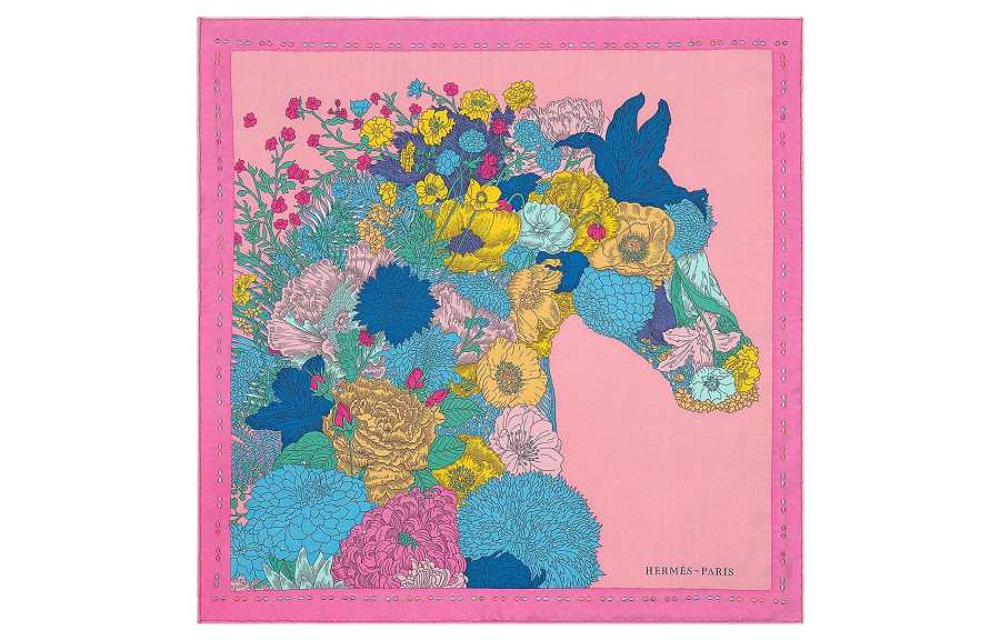 HERMES HERMES Robe Les Gers Silk Scarves Women's