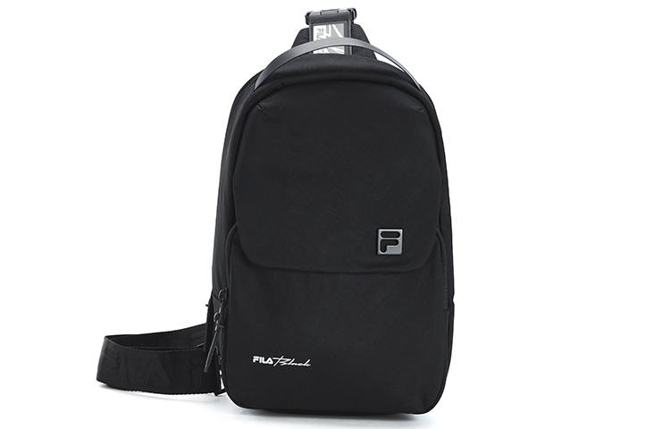 FILA Fabric Gym Bag, Sling Bag, Shoulder Bag, Crossbody Bag Regular Unisex Black