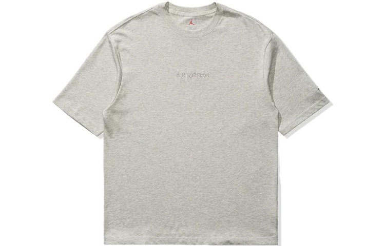 Jordan Jordan T Shirts Men's Gray Crew Neck Moderate Straight Fit