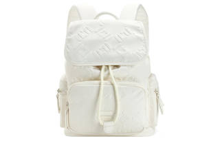 FILA FUSION PU Synthetic Leather Backpack Women's White