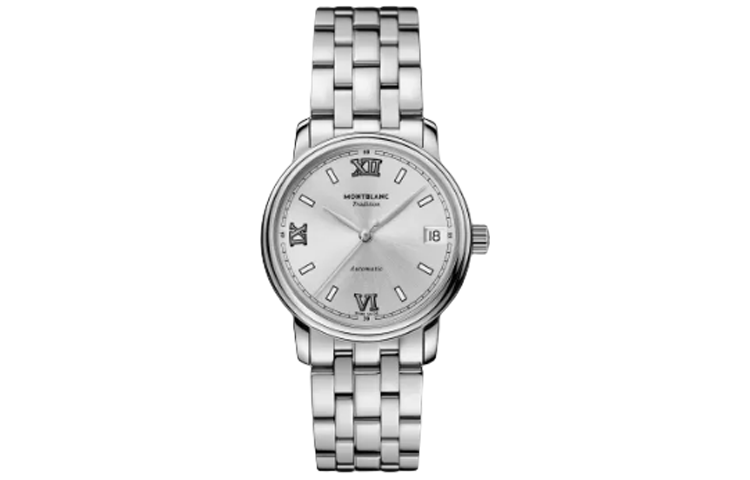 MONTBLANC Automatic Mechanical Movement 30m Waterproof Women's Watch 32mm Silver Dial Stainless Steel Case