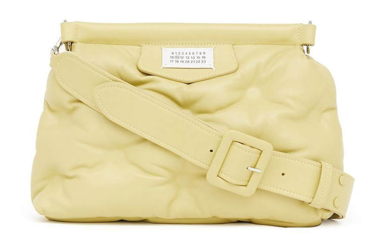 Maison Margiela Lambskin With Calfskin Trim Crossbody Bag, Shoulder Bag Men's Yellow