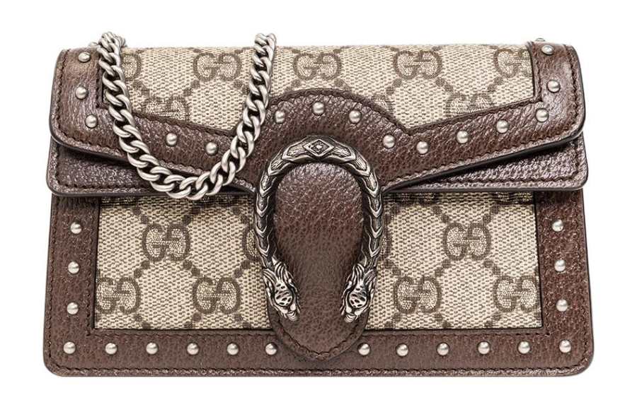 GUCCI Dionysus Canvas With Leather Shoulder Bag, Crossbody Bag Extra Mini Women's