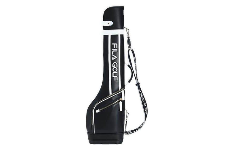 FILA Polyurethane Golf Bag, Club Bag, Equipment Bag, Shoulder Bag, Crossbody Bag Regular Women's Black