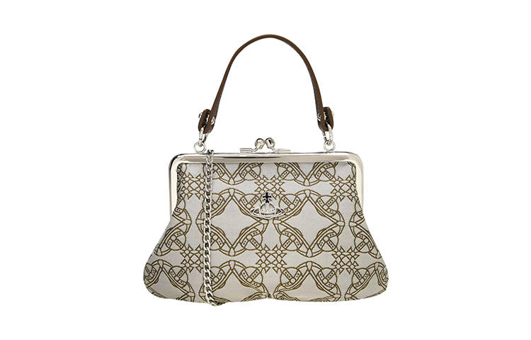 Vivienne Westwood Polyester Dumpling Bag, Portable Shoulder Bag, Crossbody Bag, Wallet Regular Women's Brown