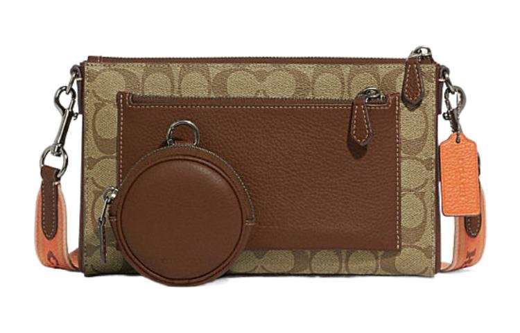 COACH Holden PVC With Cow Leather Shoulder Bag, Crossbody Bag Women's Tan
