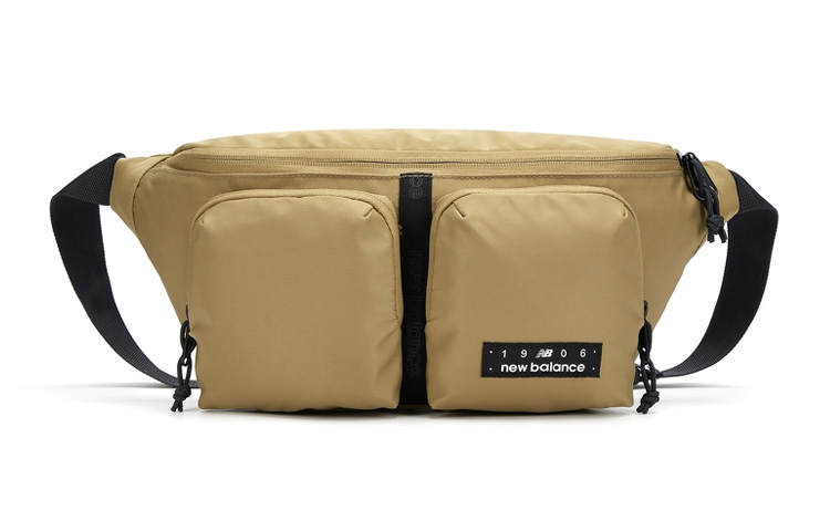 New Balance New Balance Fabric One Shoulder Crossbody Fanny Pack Regular Unisex Khaki