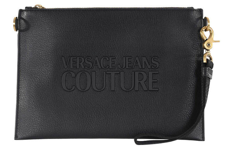 VERSACE JEANS COUTURE Polyurethane Clutch Regular Men's Black