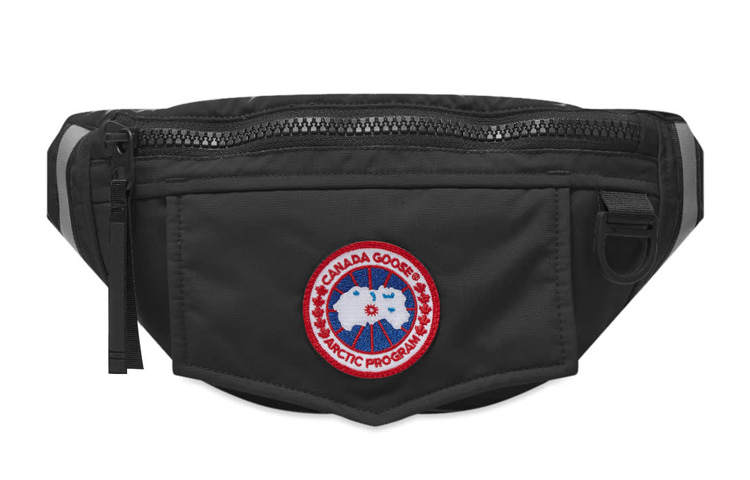 Canada Goose Nylon One Shoulder Crossbody Sling Bag, Fanny Pack Regular Unisex Black