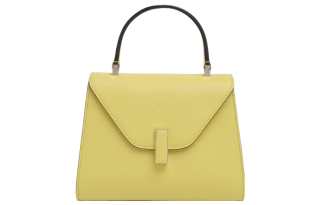 Valextra Iside Calfskin Shoulder Bag, Crossbody Bag, Handbag Mini Women's Banana Yellow