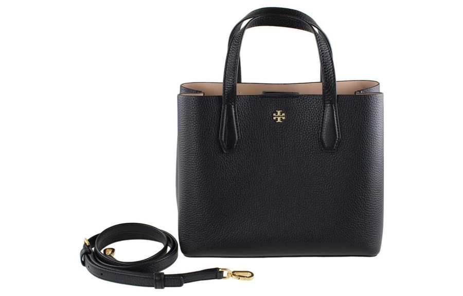 TORY BURCH Blake Cow Leather Tote Bag, Shopping Bag, Shoulder Bag, Crossbody Bag, Handbag Small Women's Black