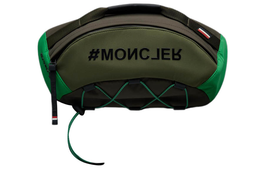 Moncler Calfskin With Nylon One Shoulder Crossbody Fanny Pack Men's Army Green
