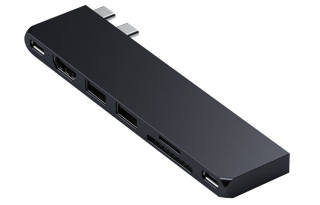 SATECHI Compatibility MacBook Air/Pro Type C Lightweight 7 Port Docking Station