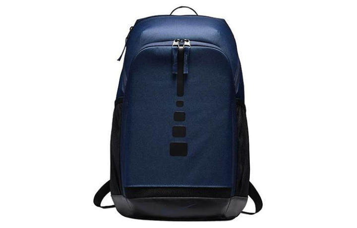 Nike Nike Zip Closure Polyester Backpack Regular Unisex Midnight Marine Blue/Black
