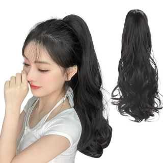 YOSEE Wig Long Hair Claw Clip Ponytail, Long Curly Hair Big Wave Natural Pear Blossom Roll 48cm