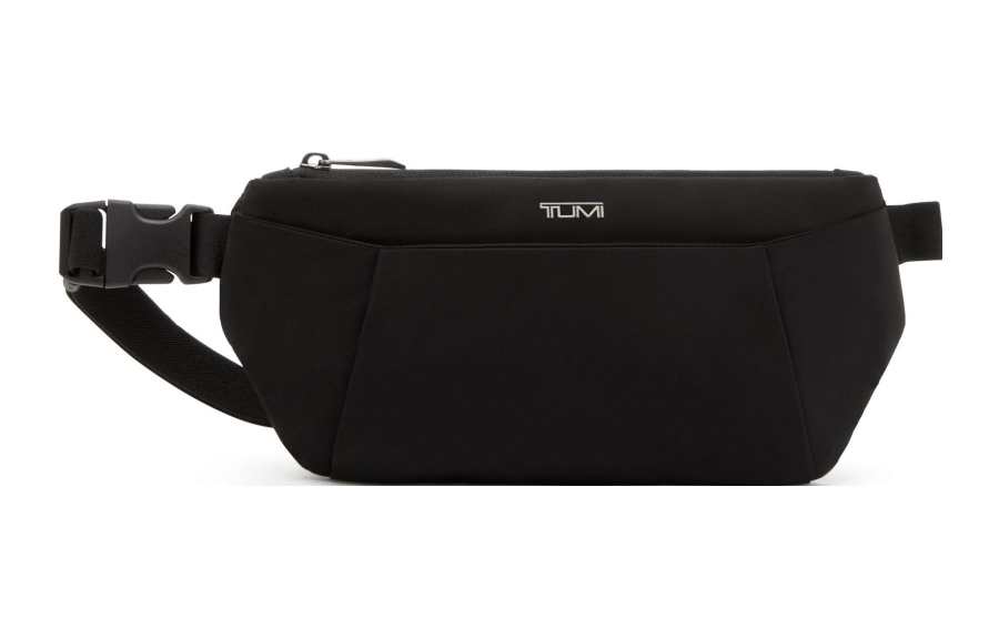 TUMI Nylon One Shoulder Crossbody Fanny Pack Women's Black