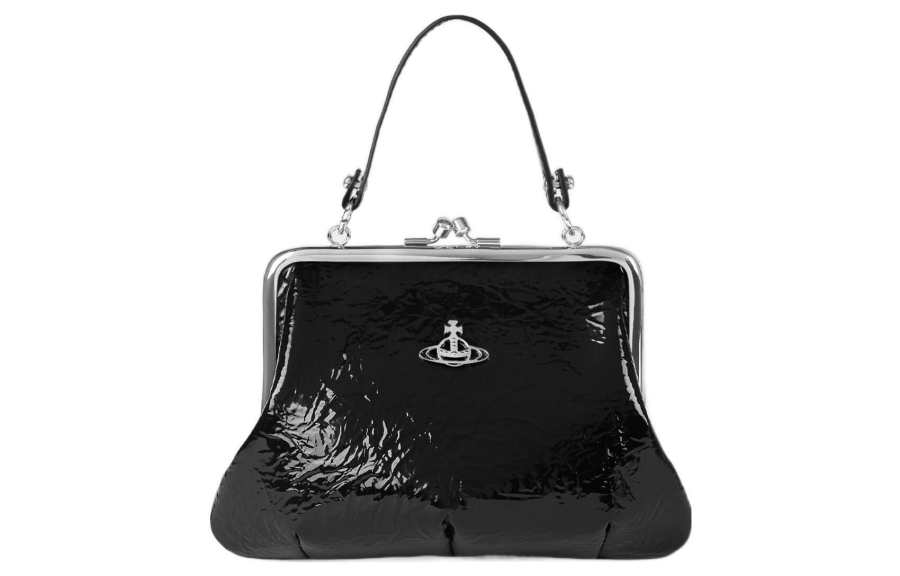 Vivienne Westwood Pu Dumpling Bag, Shoulder Bag, Crossbody Bag, Handbag Women's Black