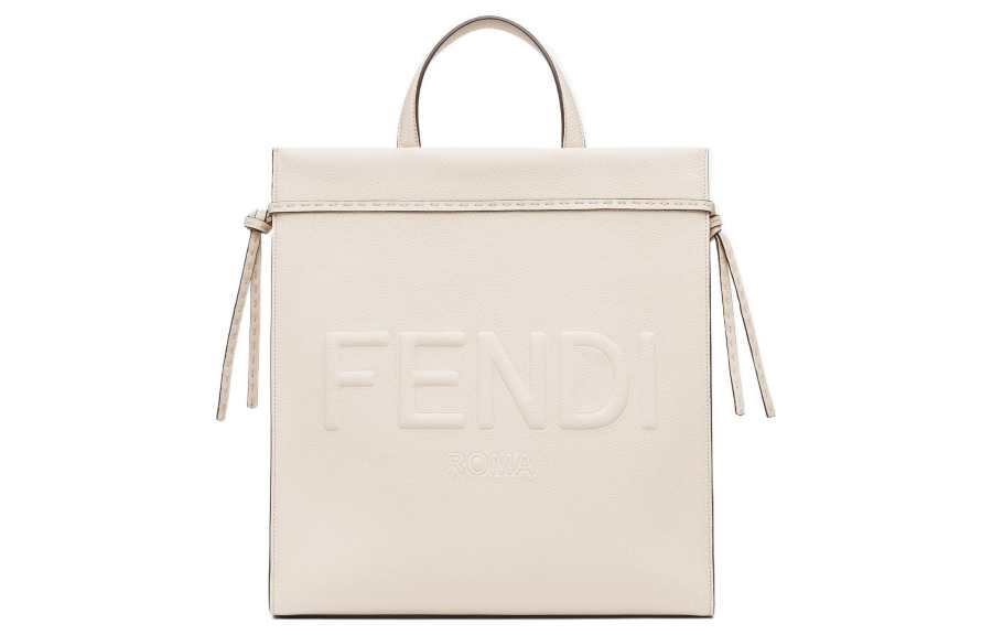 FENDI Calfskin Shoulder Bag, Crossbody Bag, Handbag Medium Men's Beige