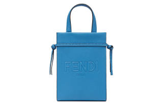 FENDI Cow Leather Shoulder Bag, Crossbody Bag, Handbag Mini Men's Blue