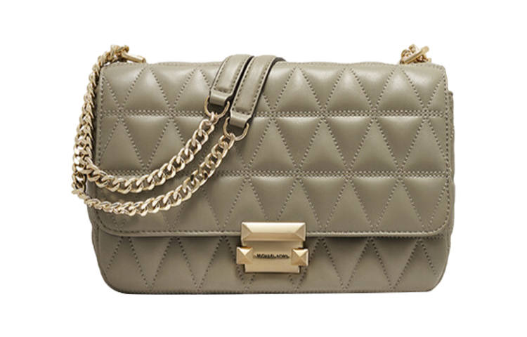 MICHAEL KORS Sloan Sheepskin Crossbody Bag, Shoulder Bag Large Women's Light Army Green
