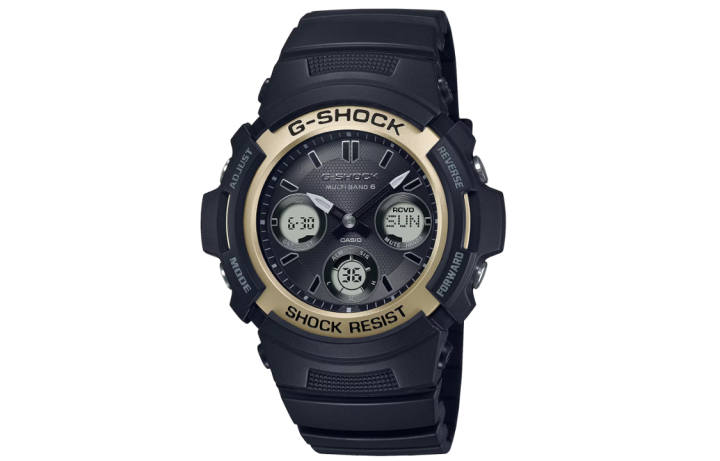 CASIO CASIO Men Liquid Crystal/Analog Dual Display Series Gold Watch AWG-M100SF-1A6
