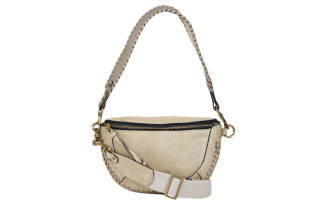 ISABEL MARANT Suede Patchwork Crossbody Bag, Shoulder Bag Regular Women's Beige